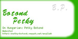 botond petky business card